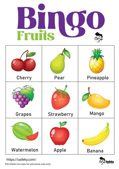 fruit bingo free printable|Fruit Bingo Game {FREE Printable Pack!} .